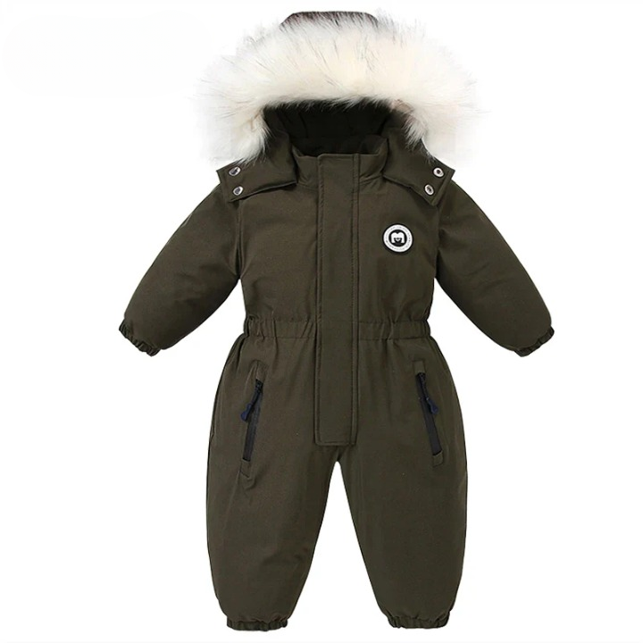 Baby-Winteroverall mit Kapuze, wasserdicht und gefüttert – Mila
