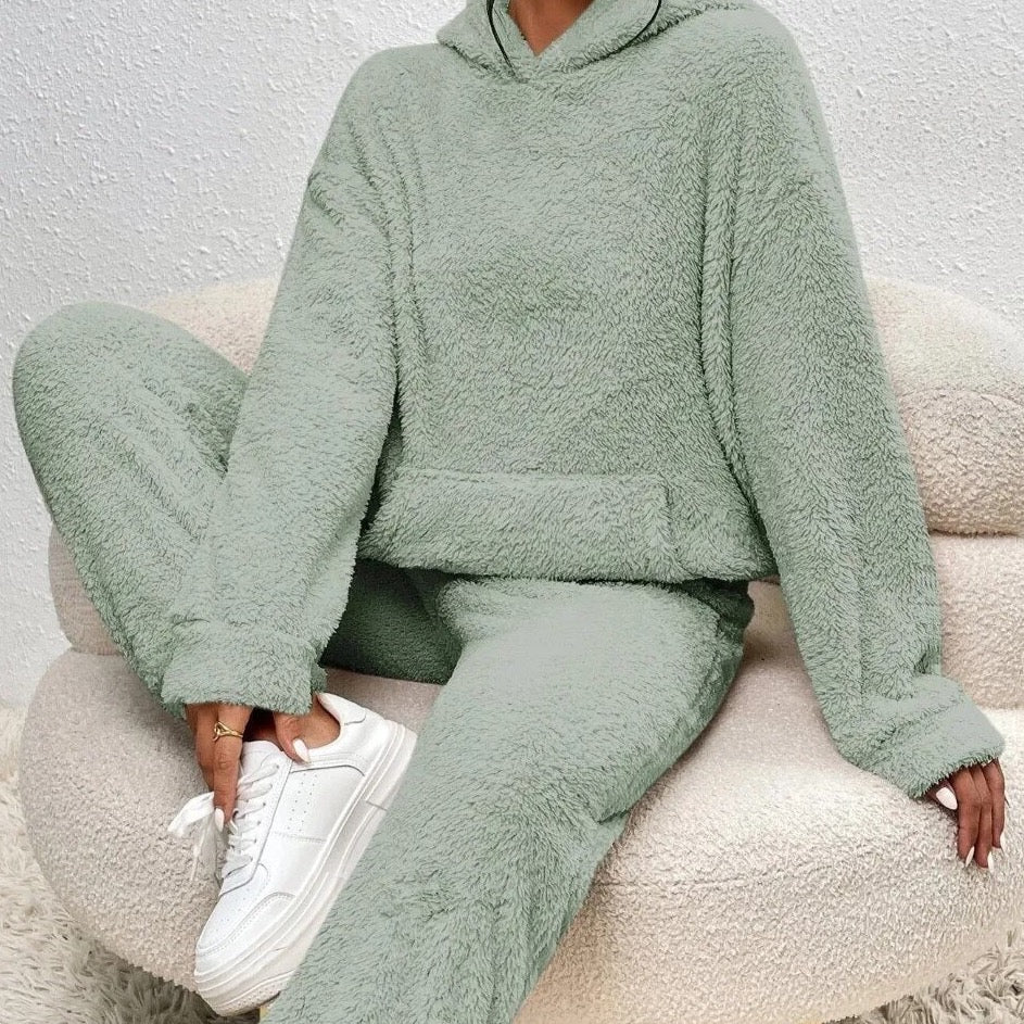 Lea | Warmes Winter-Kapuzenpulli-Hosen-Set