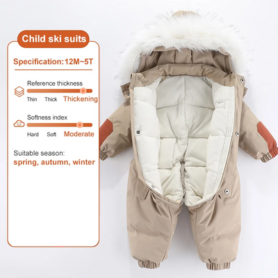 Baby-Winteroverall mit Kapuze, wasserdicht und gefüttert – Mila