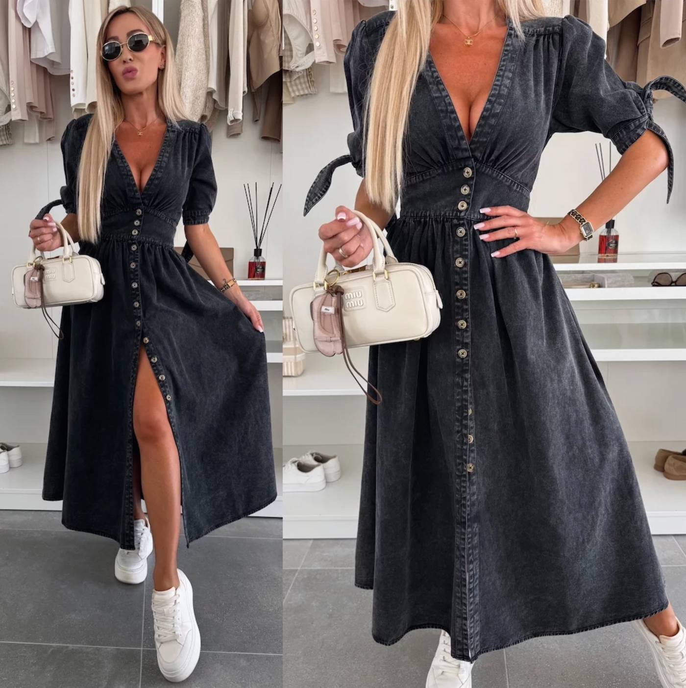 Heidi | Stilvolle Mode Denim Kleid