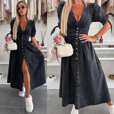 Heidi | Stilvolle Mode Denim Kleid