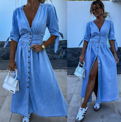 Heidi | Stilvolle Mode Denim Kleid