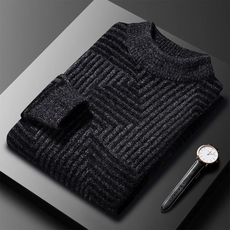 Andor Geometrischer Strickpullover