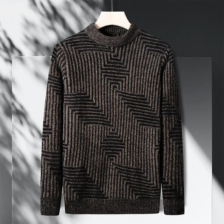 Andor Geometrischer Strickpullover