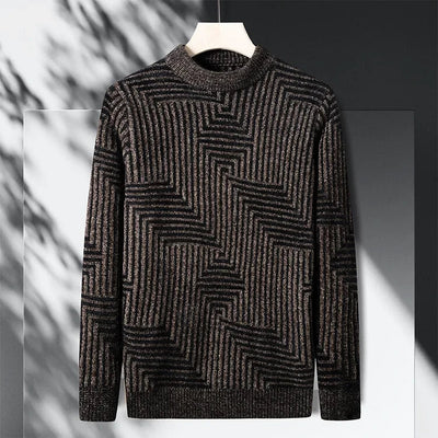 Andor Geometrischer Strickpullover