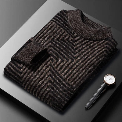 Andor Geometrischer Strickpullover
