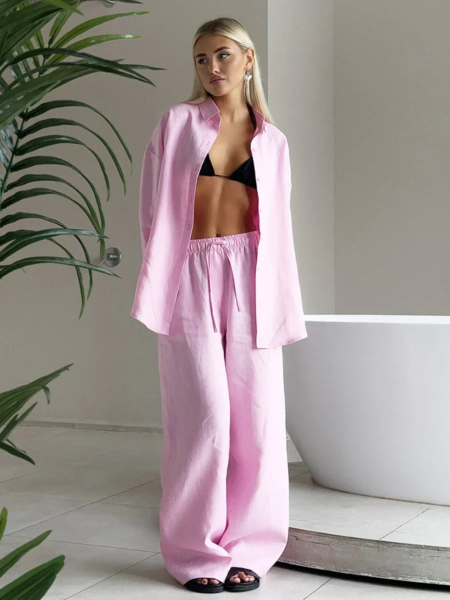 Adele | Zweiteiler Hose und Oberteil Sommer Set