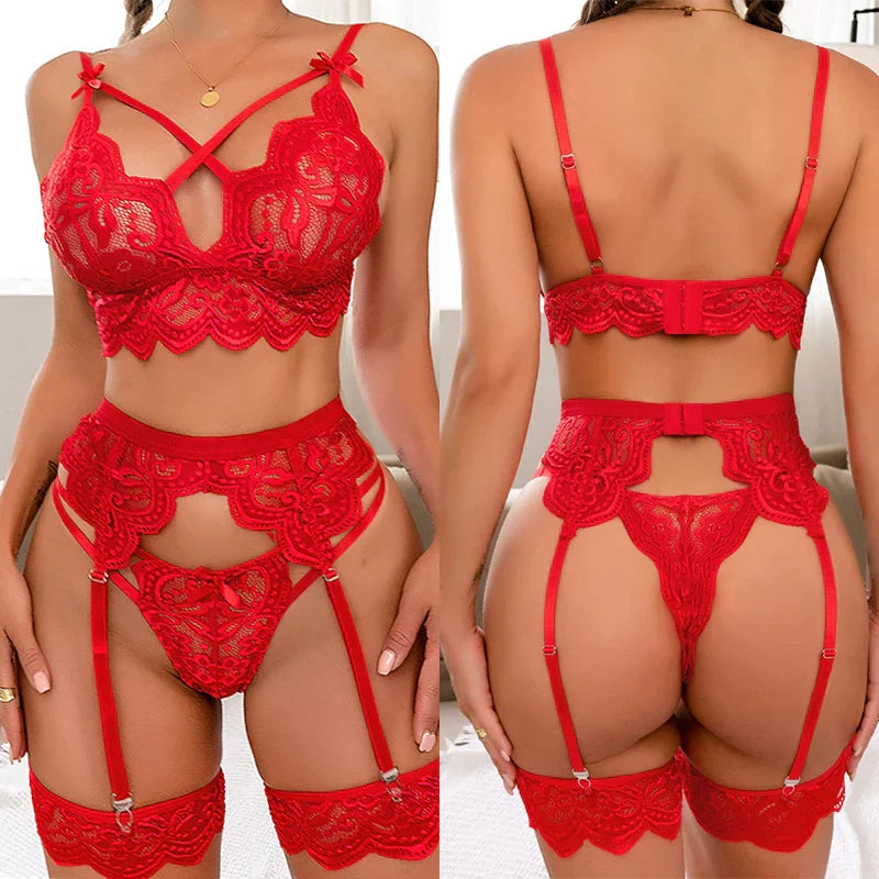 Alba | 3-Delige Franse Lingerieset mit Eleganz und Komfort