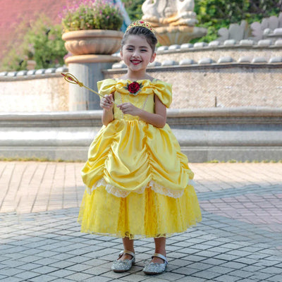 Gelbe Prinzessinnen-Set Kind – Bellezia
