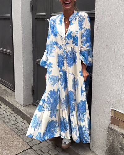 Aufidia | Elegantes Blumenkleid mit Floralem Muster für Jeden Anlass