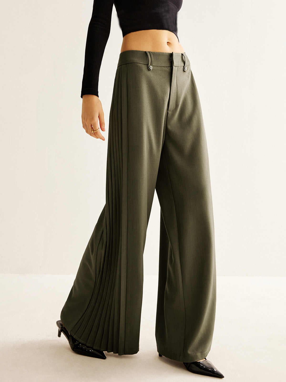 Weite Hose Damen Falten