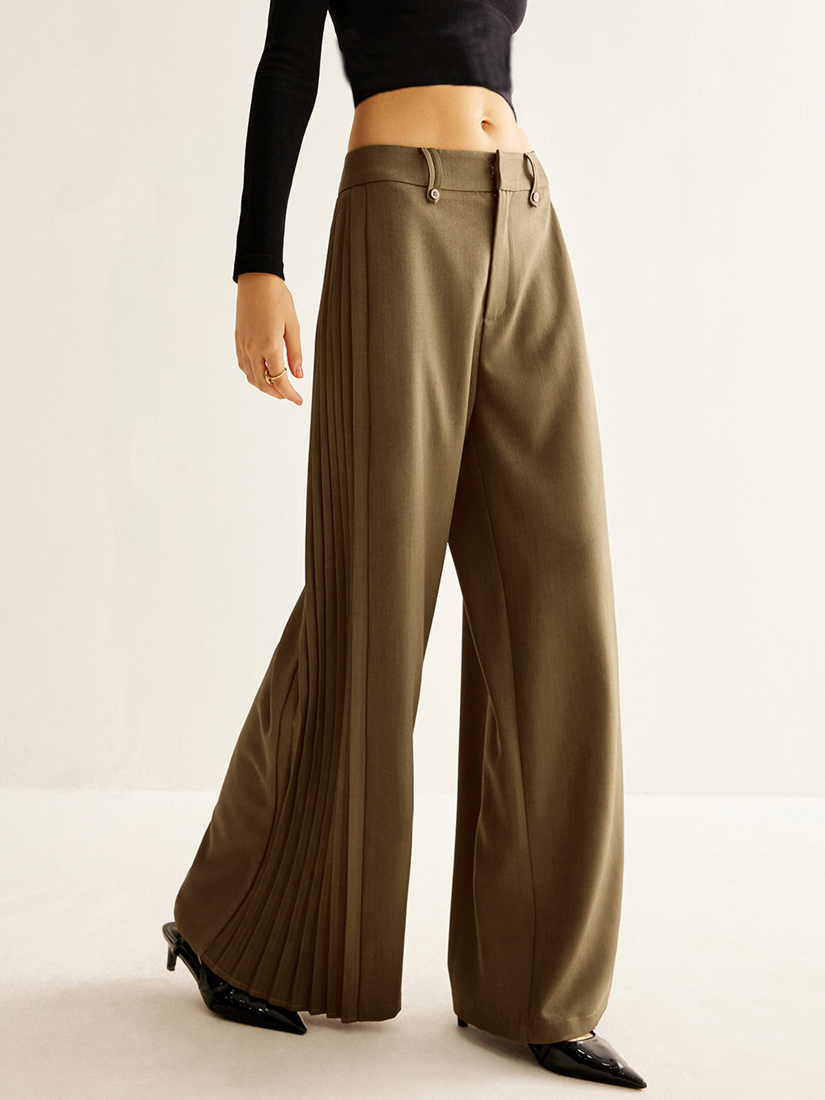 Weite Hose Damen Falten
