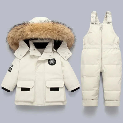 Winter-Set für Kinder mit gefütterter Jacke und Latzhose – Emilie