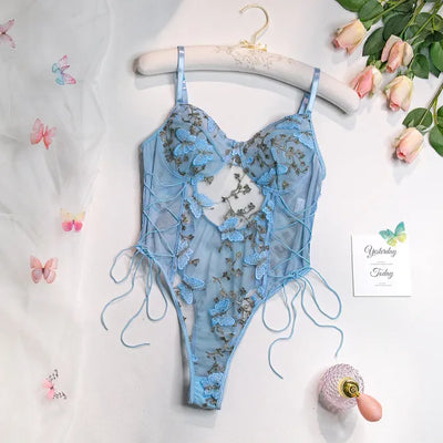 Amélie | Bestickter Schmetterlings-Bodysuit