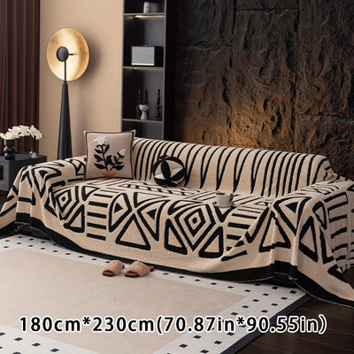 Boho Style Geometrischer Shu Velours Sofabezug