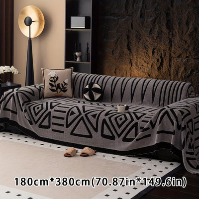 Boho Style Geometrischer Shu Velours Sofabezug
