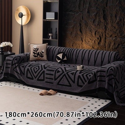 Boho Style Geometrischer Shu Velours Sofabezug