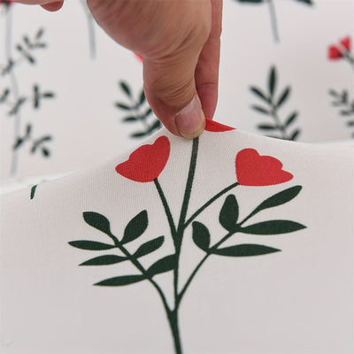 Art Deco Floralprint Stretch-Sofabezug mit Passendem Kissenbezug