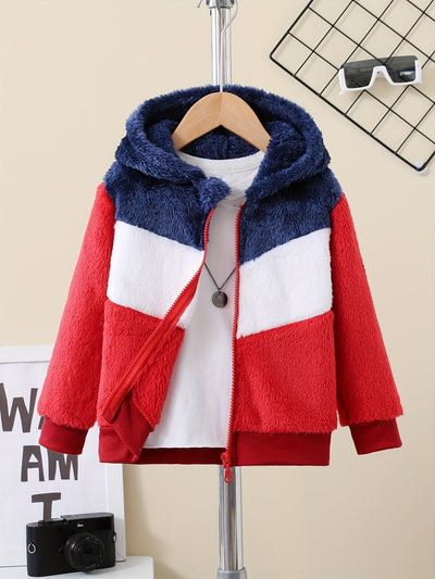 Bleib warm mit Stil – Zafie Fleece Kapuzenjacke mit Reißverschluss für Kinder