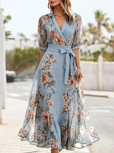 Zadie | V-Ausschnitt Midi Kleid für Damen