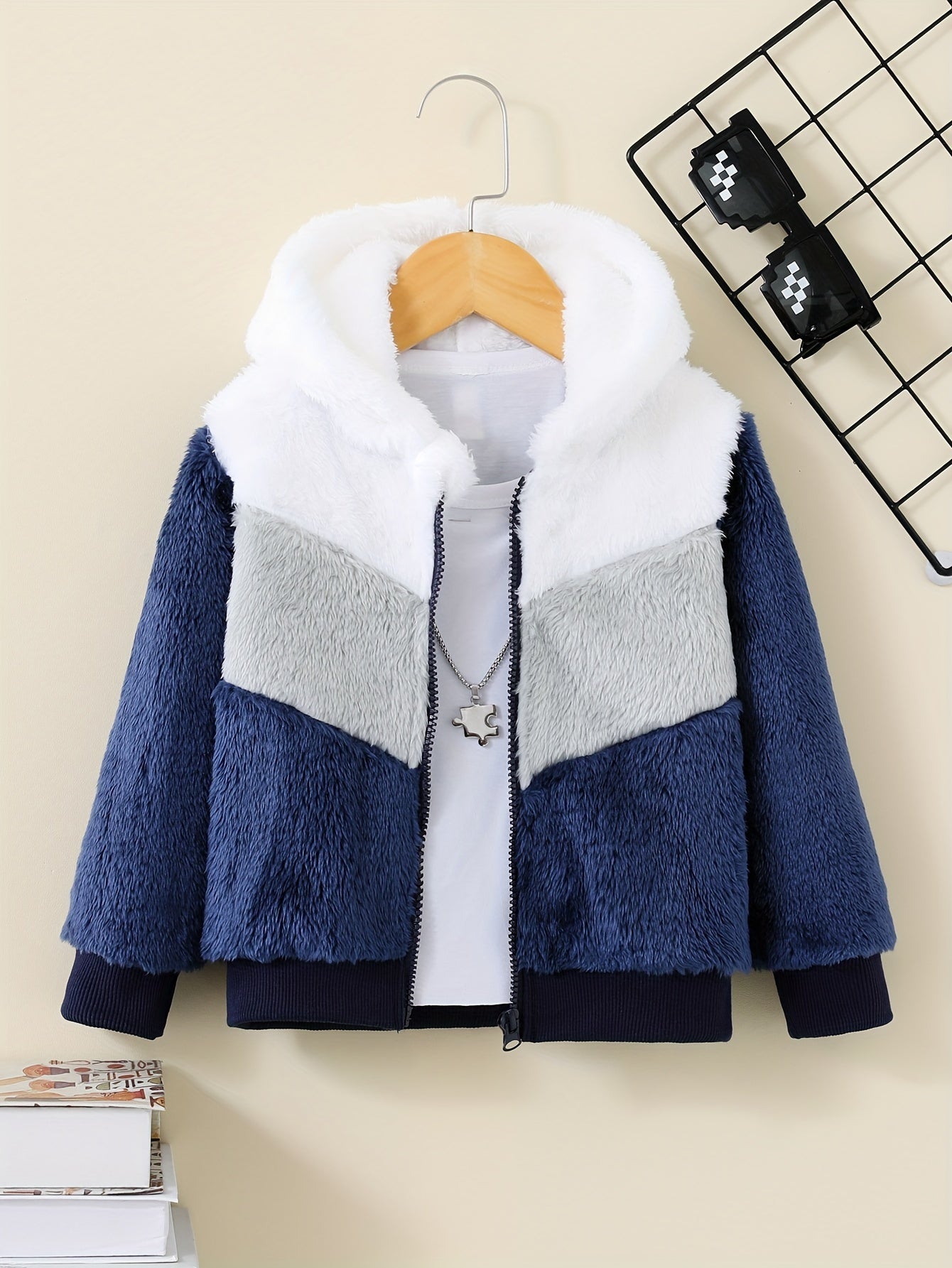 Bleib warm mit Stil – Zafie Fleece Kapuzenjacke mit Reißverschluss für Kinder