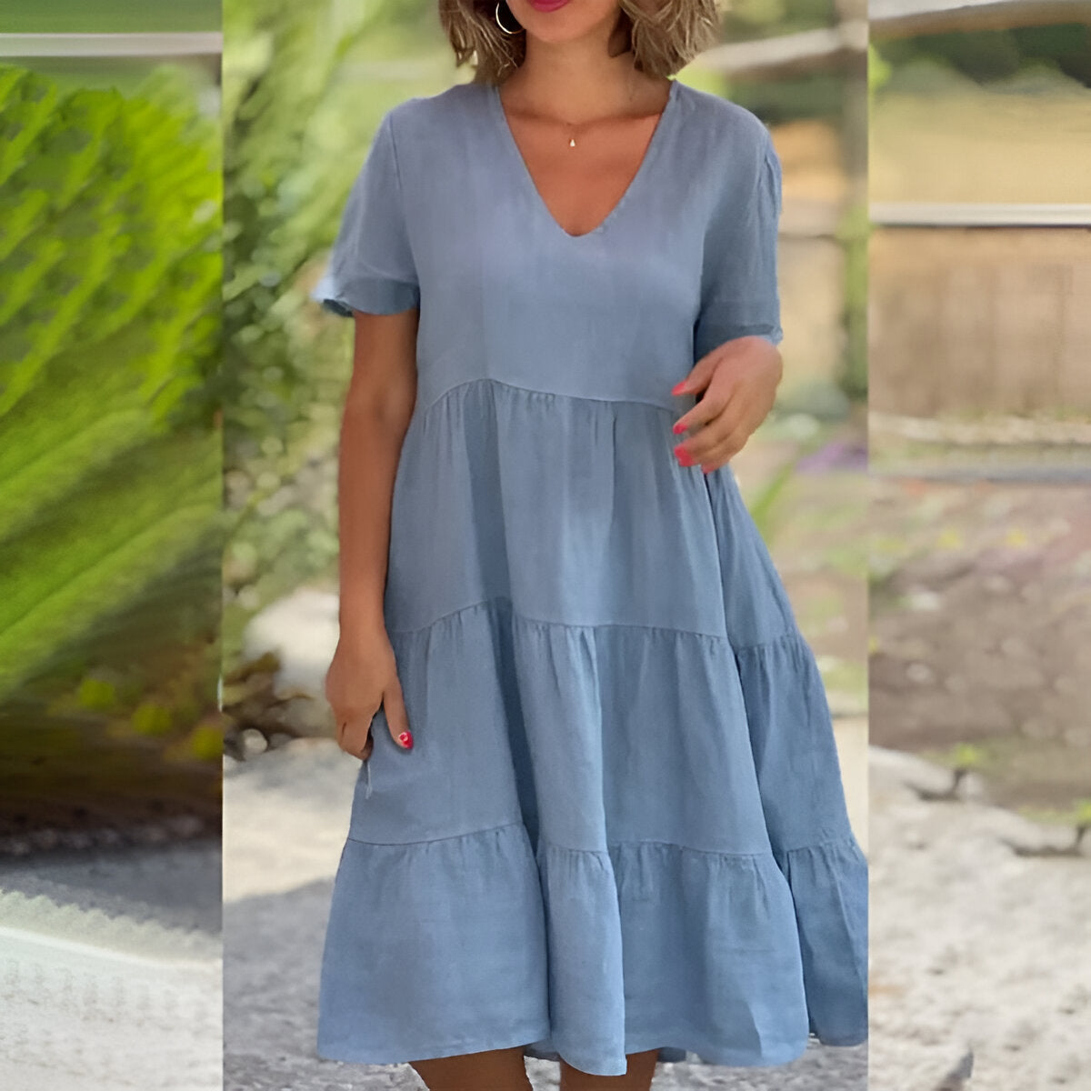 Bequemes Comfortchic Baumwollkleid Für Jeden Anlass