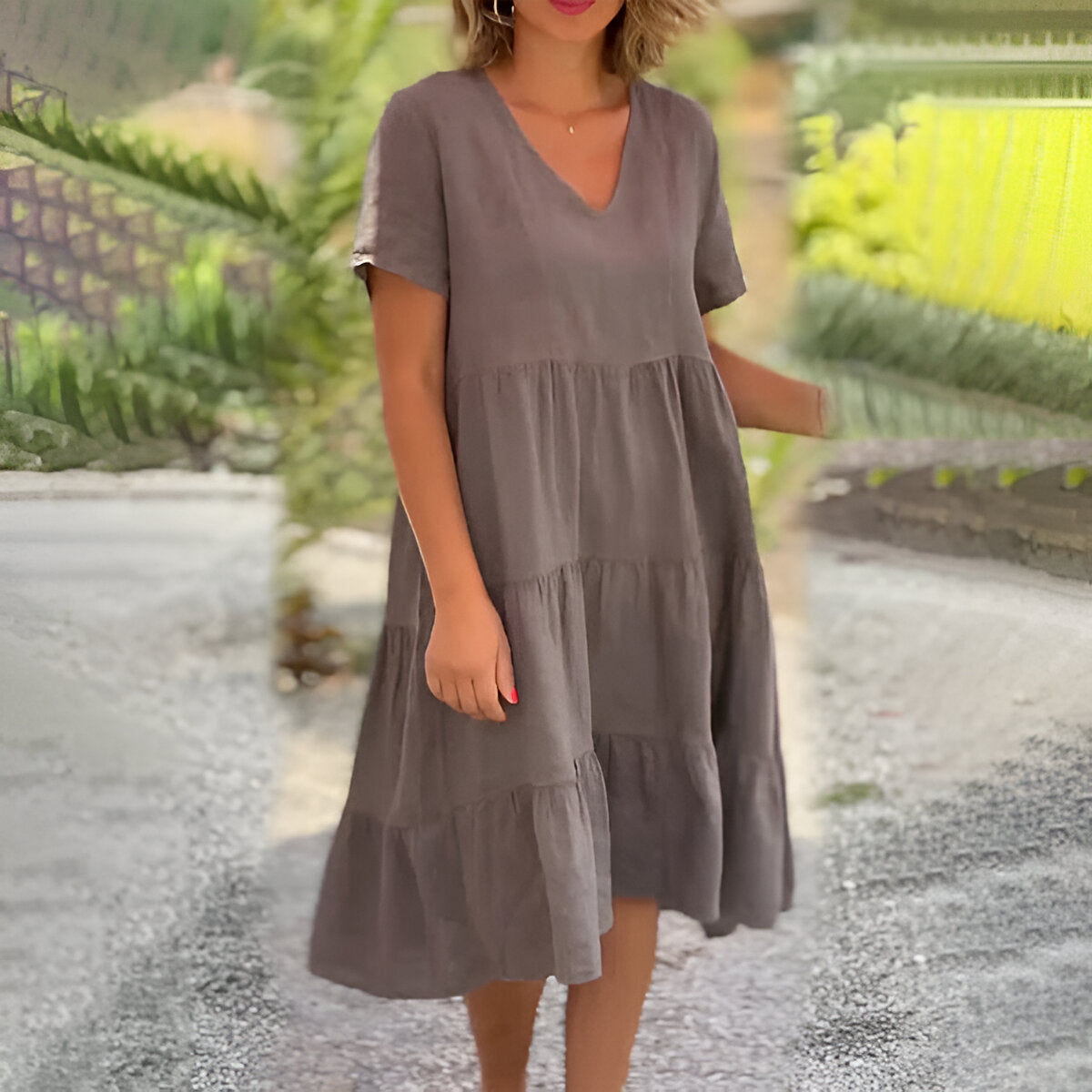 Bequemes Comfortchic Baumwollkleid Für Jeden Anlass
