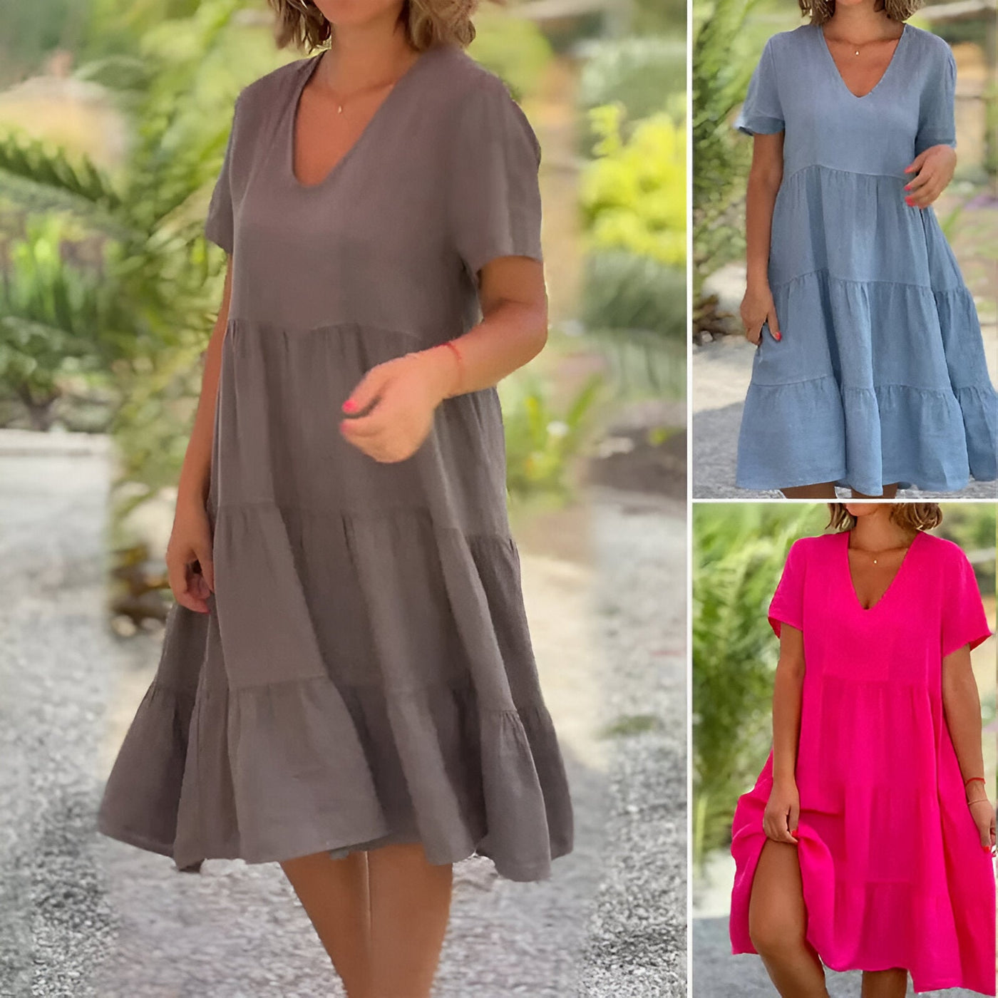 Bequemes Comfortchic Baumwollkleid Für Jeden Anlass