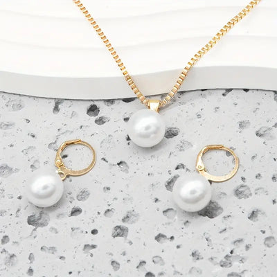 Goldene Grace Perlen Schmuckset - Goldfarben