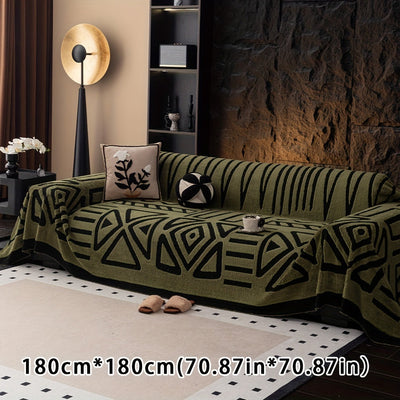 Boho Style Geometrischer Shu Velours Sofabezug