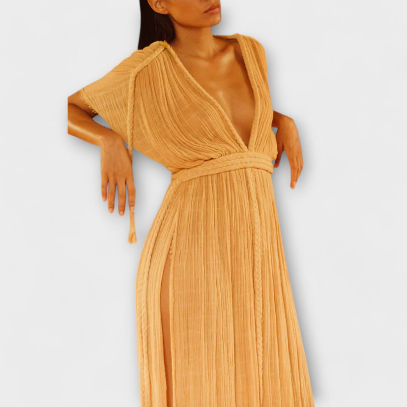 Maxi-Kimono-Kleid im griechischen Stil