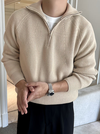 Laura | Strickpullover mit halblangem Reißverschluss