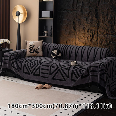 Boho Style Geometrischer Shu Velours Sofabezug