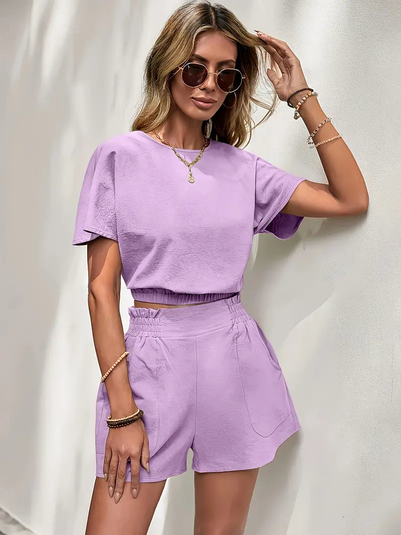 Aminna – Elegantes Top- und Shorts-Set