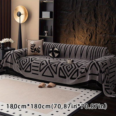 Boho Style Geometrischer Shu Velours Sofabezug