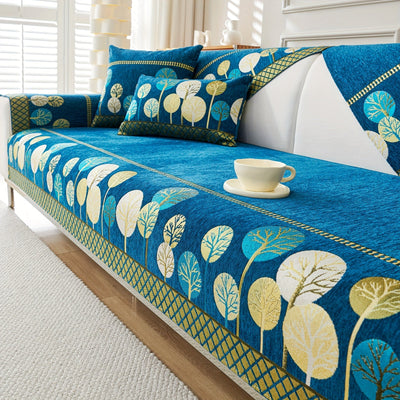 Boho-Stil Sofabezug – Design „Mondbeschienene Bäume