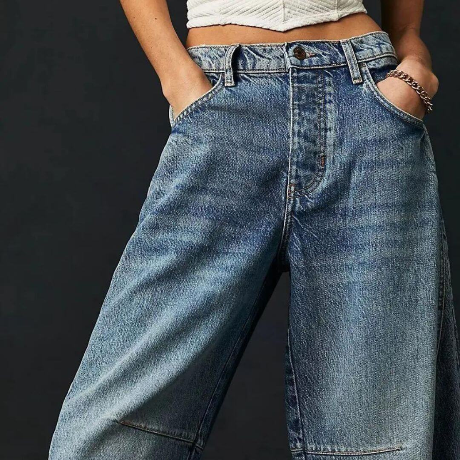 Xayana | Damen Weite Jeans | Baggy