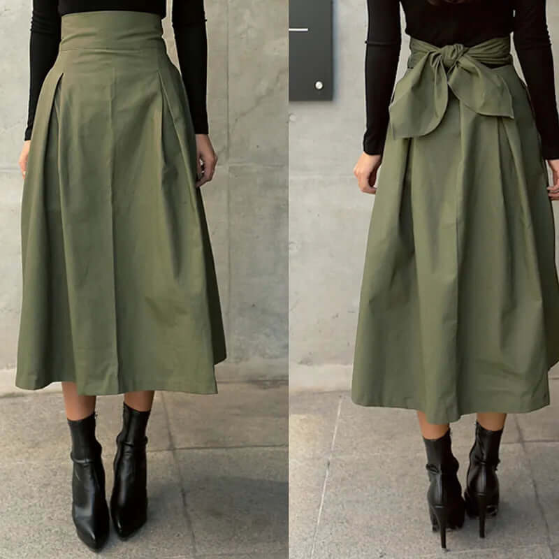 Xahlia | Damen Faltenrock | Lang