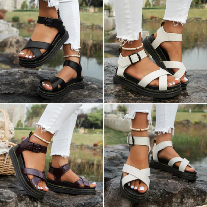 Amesyl | Damen Plateau Sandalen | Bequem