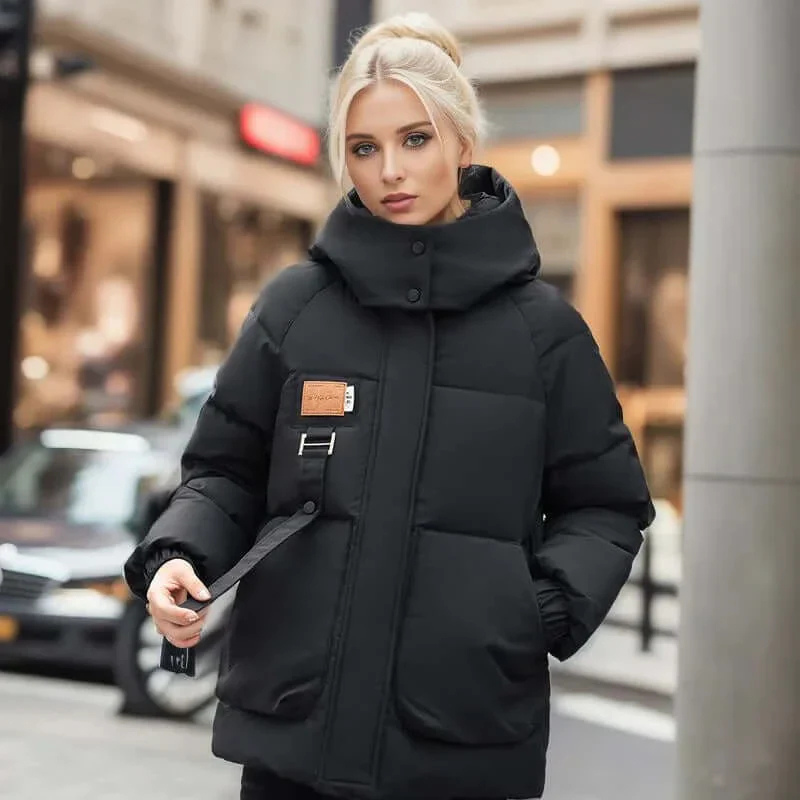 Xianneah | Damen Schwarz Steppjacke | Daunenjacke Winter