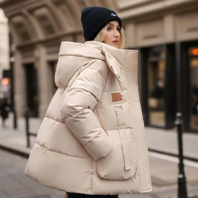 Xianneah | Damen Schwarz Steppjacke | Daunenjacke Winter