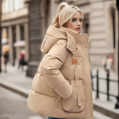 Xianneah | Damen Schwarz Steppjacke | Daunenjacke Winter