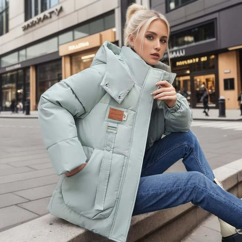 Xianneah | Damen Schwarz Steppjacke | Daunenjacke Winter