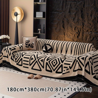Boho Style Geometrischer Shu Velours Sofabezug