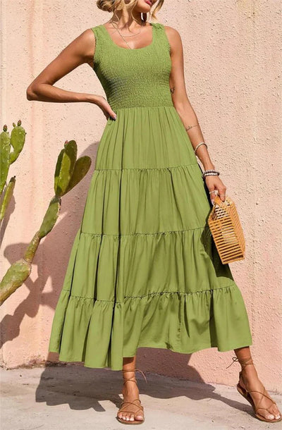 Arcelia – Bezauberndes ärmelloses Maxikleid mit Stufen