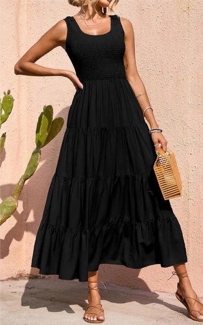 Arcelia – Bezauberndes ärmelloses Maxikleid mit Stufen