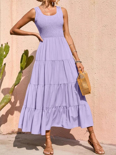 Arcelia – Bezauberndes ärmelloses Maxikleid mit Stufen