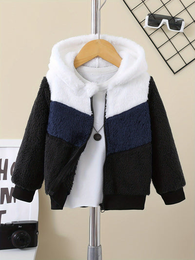 Bleib warm mit Stil – Zafie Fleece Kapuzenjacke mit Reißverschluss für Kinder