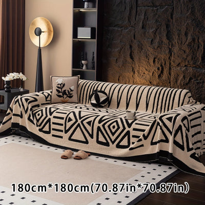 Boho Style Geometrischer Shu Velours Sofabezug