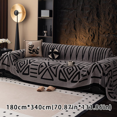 Boho Style Geometrischer Shu Velours Sofabezug